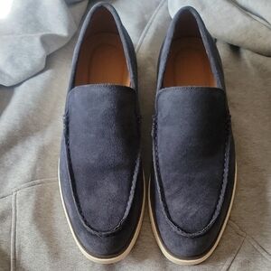 Allen Edmonds Carson Dark Blue Suede Loafers